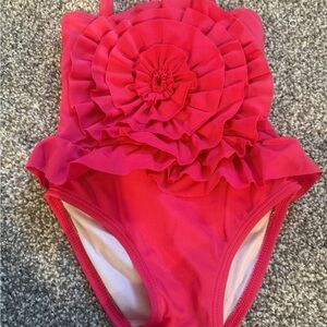 Janie and Jack Bright Pink Ruffle One Piece